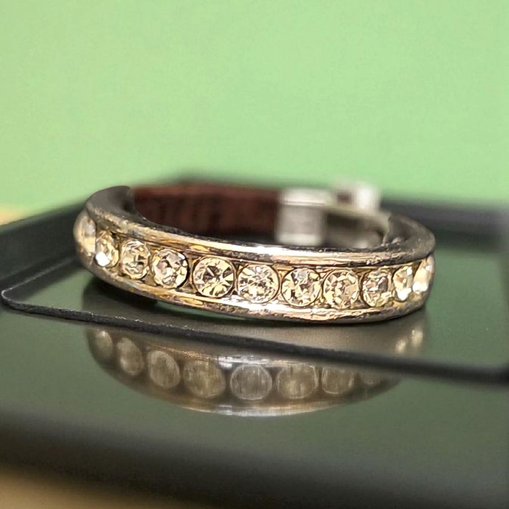 Cookie Lee Silver Crystal Women's Ring